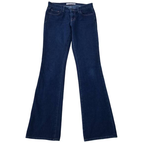 Baby Boot Cut Jeans JBrand Size 25 Low Rise Dark Stretch Denim Bootcut VGUC - Picture 1 of 10